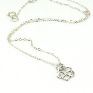 Sterling Silver Infinity Heart Charm  with chain